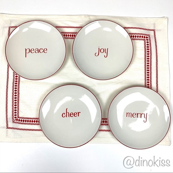 Threshold Dining Threshold 4 Piece Set Stoneware Appetizer Plates